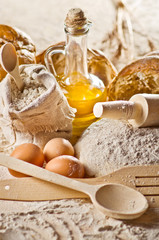 Fototapeta premium Cooking scene. kitchen equipment