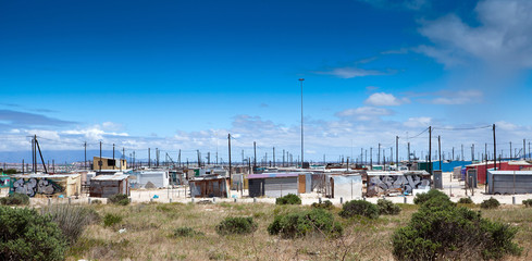 informal settlement in cape town, south africa