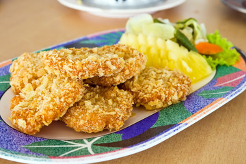 Curried fish cake