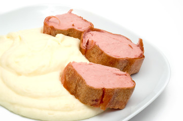 Frischer Leberkäse