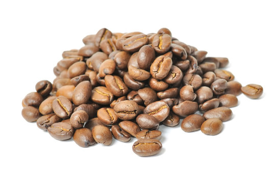 Coffee Beans Isolated on White Background