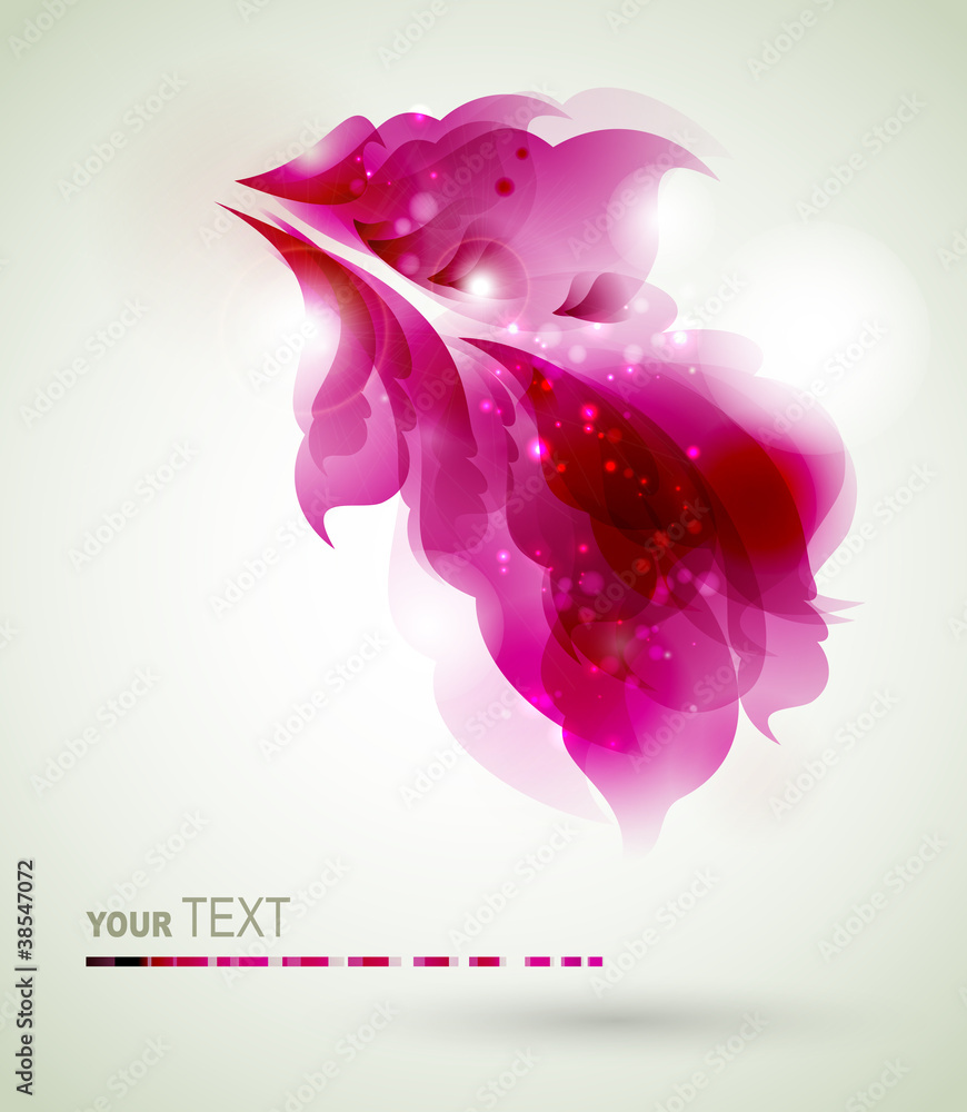 Poster abstract magenta elements for design