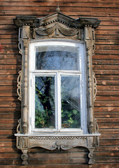 Old Russian window in Tomsk