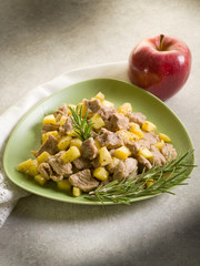 veal stew with apple and rosemary
