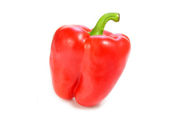 Red Paprika. Pepper isolated on white background.