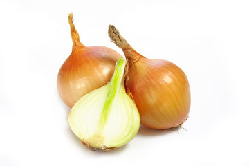 Onions. Isolated on white background.