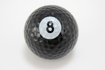 Golf Ball with number eight