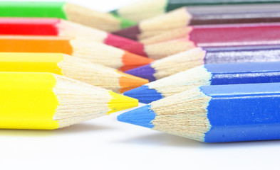 Obraz premium Color Pencils.Isolated on white background.