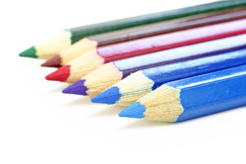 Fototapeta premium Color Pencils.Isolated on white background.