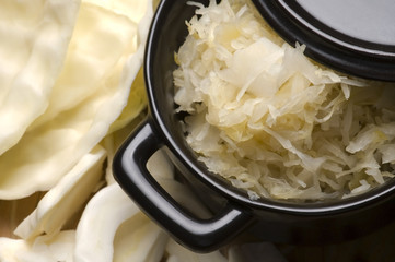 Fresh pickled cabbage - traditional polish sauerkraut