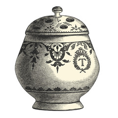 Pot en faïence de st-Cloud XVIIIème siècle