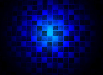 magic blue light over square wall