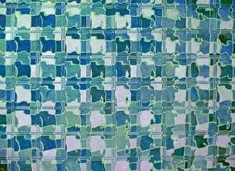 abstract blue glass wall