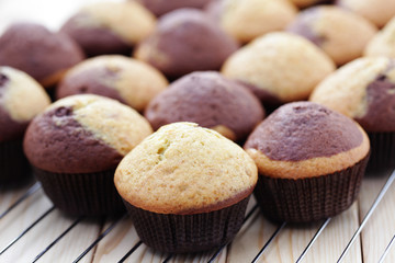 black and white muffins