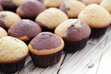 black and white muffins