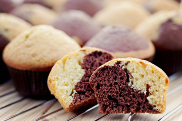 black and white muffins