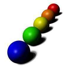 colorful rainbow spheres