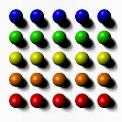 colorful rainbow spheres