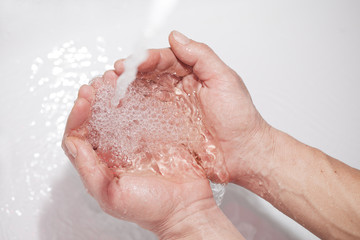 Fototapeta premium Hands and water.