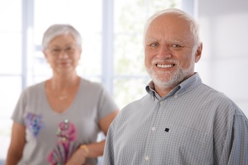 Portrait of happy old man