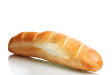 delicious baguette isolated on white