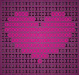 Różowe serce  ASCII-art © deuter DLM