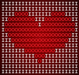 Czerwone serce  ASCII-art © deuter DLM