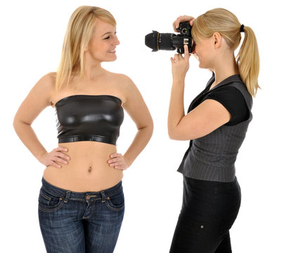 Fotografin mit Model