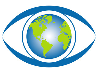 World eye vector.