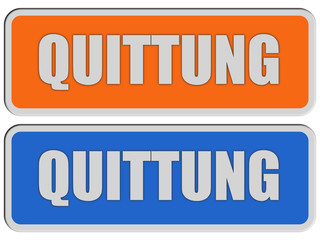 2 Sticker orange blau rel QUITTUNG
