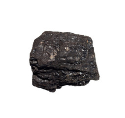 Coal on Isolated White Background