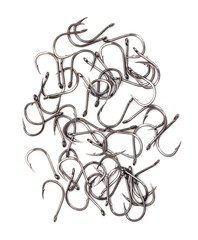 a fish hooks isolated on a white background