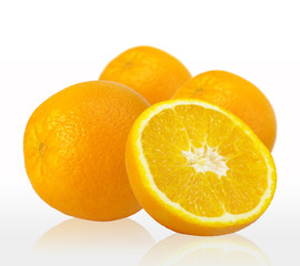 Orange sliced isolated
