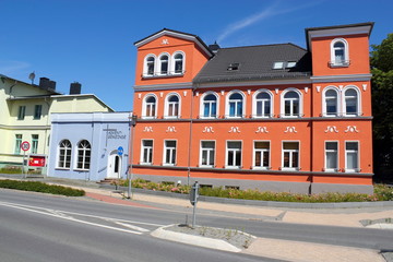 Fototapeta na wymiar Häuser in Waren/Müritz