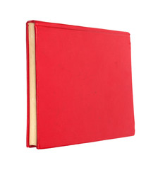 Red book isolated on white . Clean cover