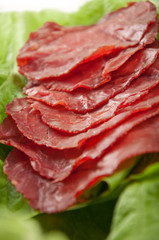 Ham and lettuce