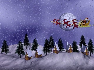 Naklejka premium christmas night