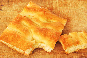 Part of a white pizza or focaccia 001
