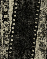 grunge film stripe with place for text