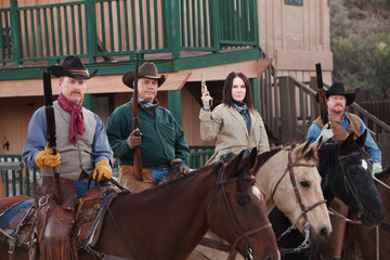 Western Vigilantes on Horseback