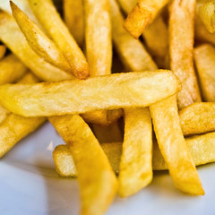 Golden French fries potatoe