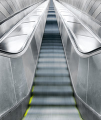 Empty escalators
