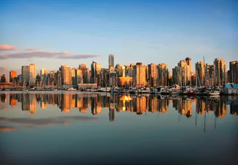 Fototapeten Skyline von Vancouver bei Sonnenuntergang © JFL Photography