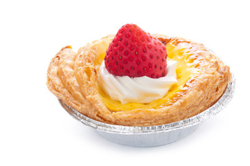Strawberry egg tart