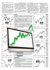 Papier Peint photo autocollant Journaux croissance financière