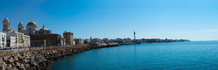 Beautiful panoramic view of The Cathedral Nueva and seafront in © Milles Studio
