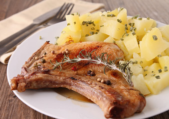 chop pork with potato