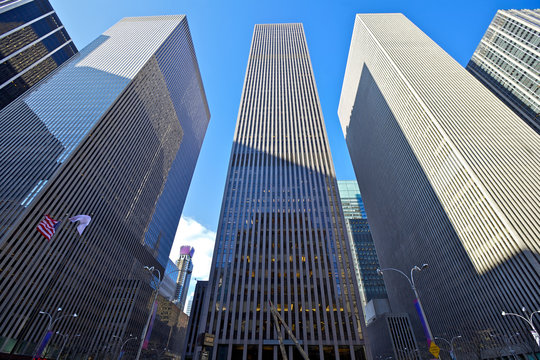 New York City Manhattan midtown skyscrapers