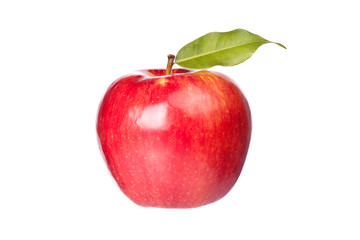 Red apple isolated on the white background