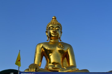 Golden buddha statue, Chiang Saen, Chiang Rai